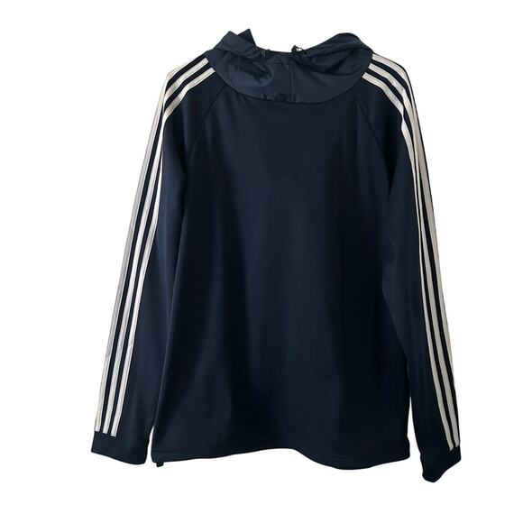 Adidas Men's COLD.RDY Navy 3-Stripe Hooded Golf Sweatshirt Hoodie L Large New - Picture 1 of 9